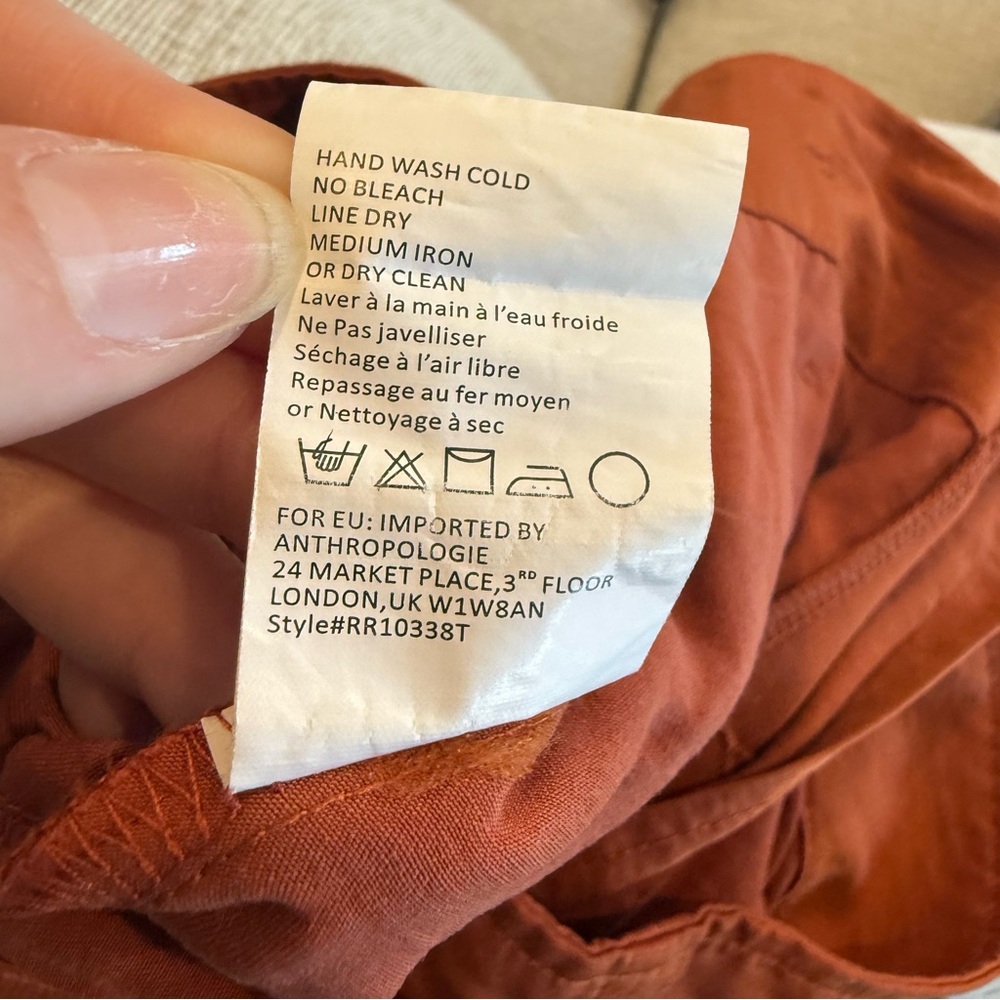 Tiny-Anthropologie - Heidi Tie Rust Drawstring High-Waist Pants - Picture 13 of 13
